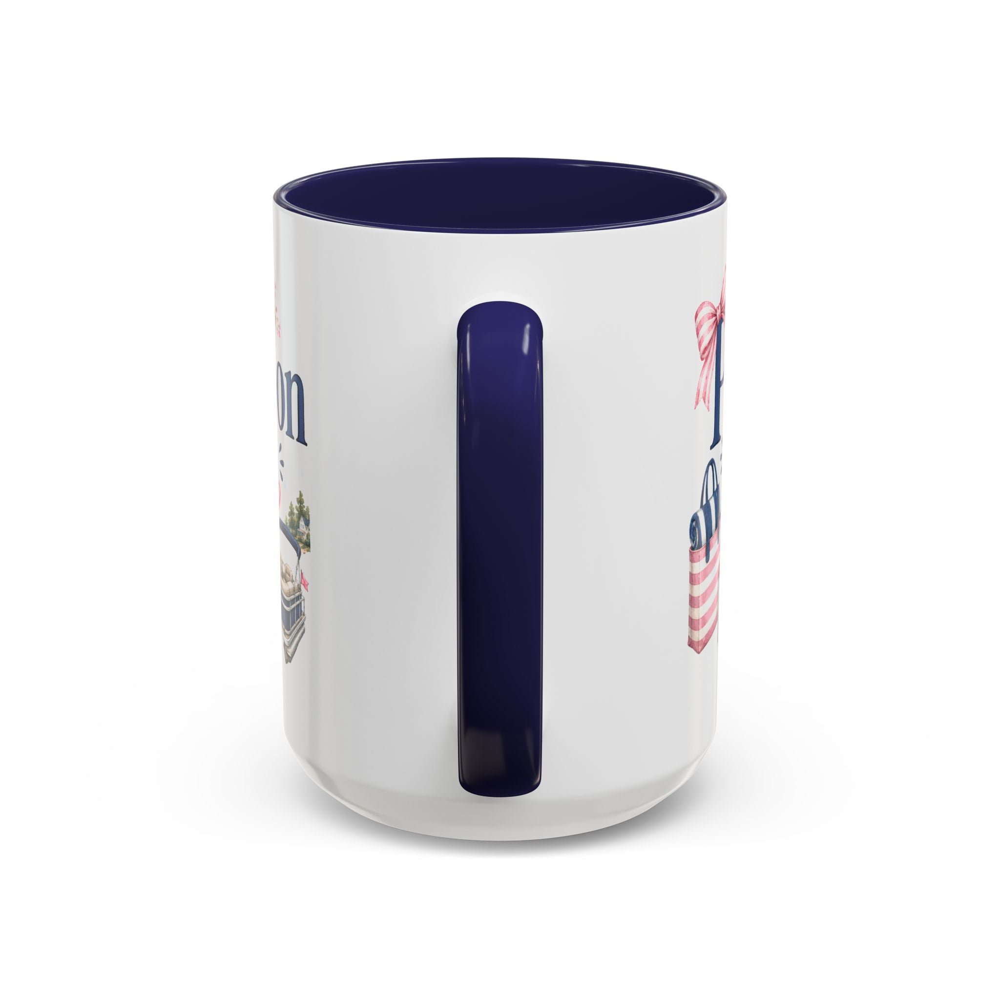 Pontoon Life Accent Coffee Mug Personalized 11oz & 15oz Coffee Cup