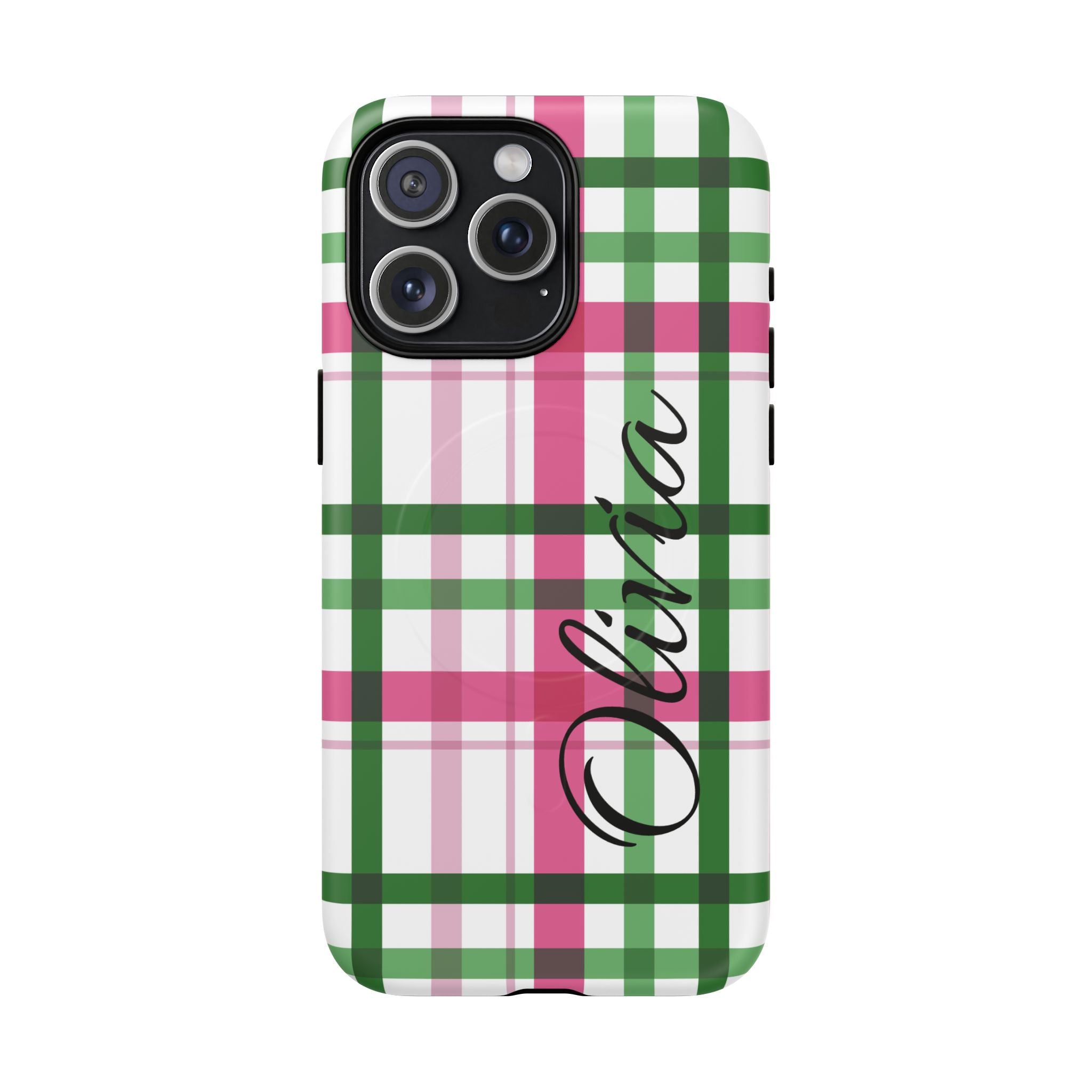 Pink & Green Pattern Magnetic Phone Case — Tough Protective Case