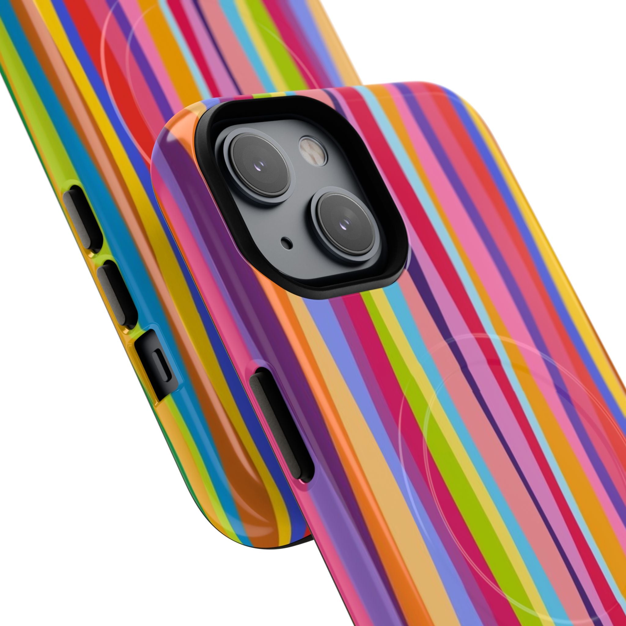 Colorful Stripes Tough Magnetic Case Protective Phone Case with Custom Stripe Design