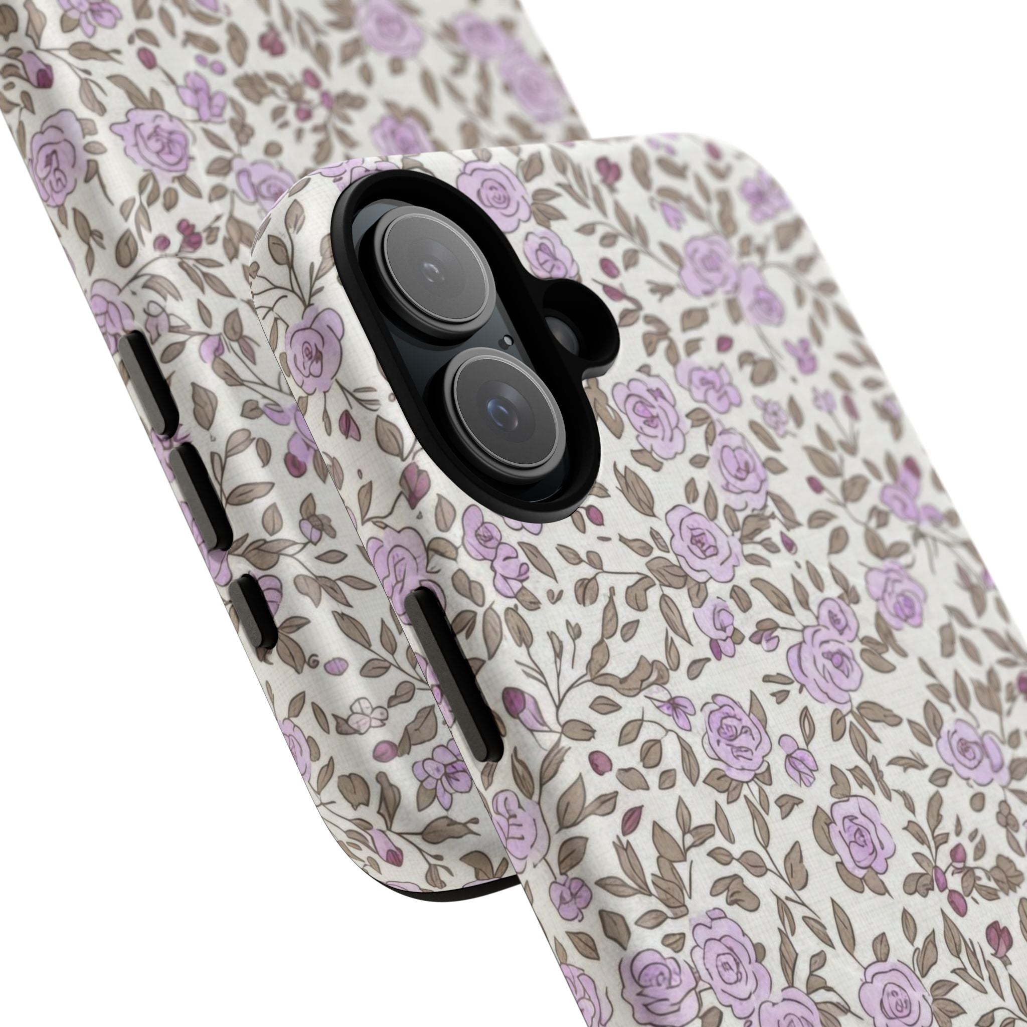Personalized Lavender Floral iPhone Case — Tough Magnetic Protective Case