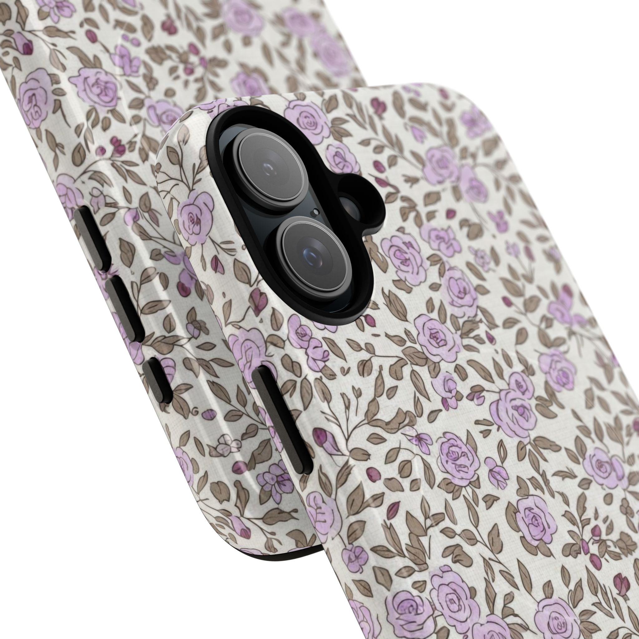 Personalized Lavender Floral iPhone Case — Tough Magnetic Protective Case