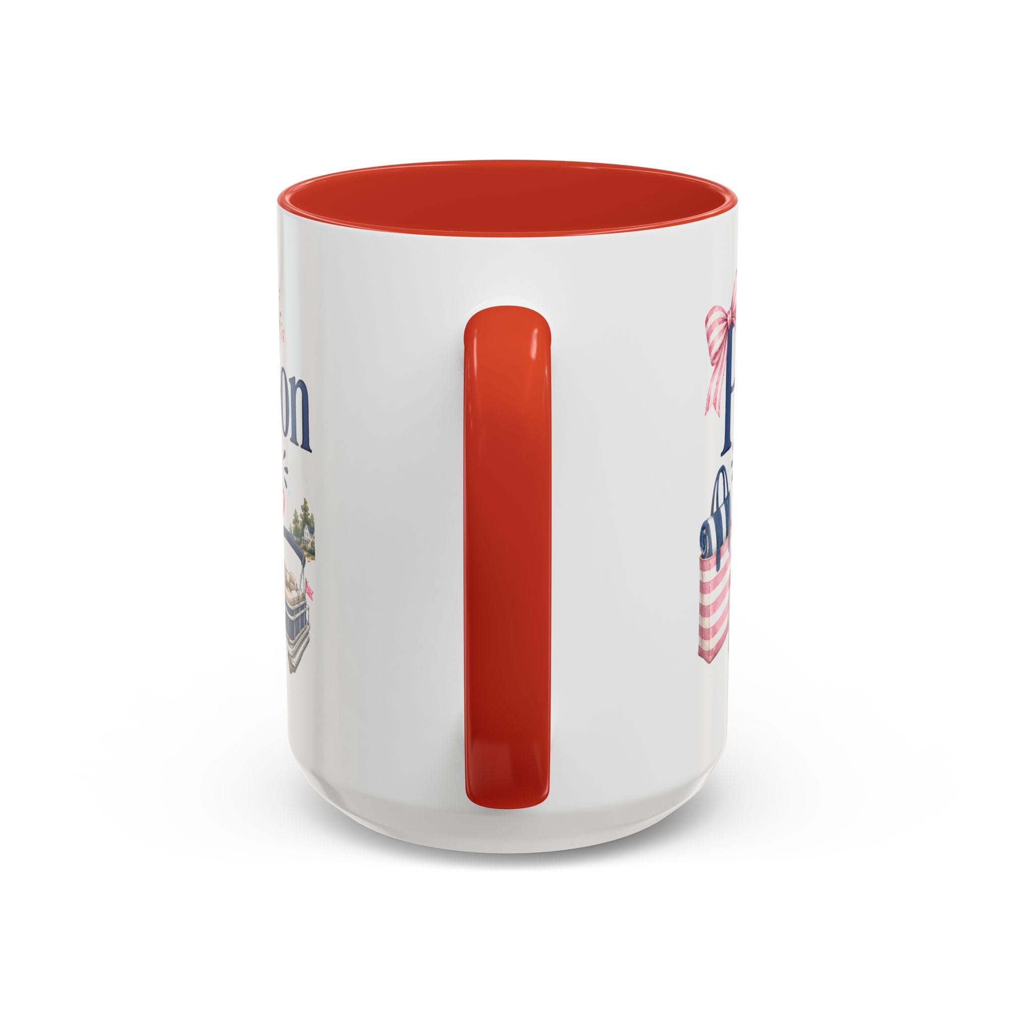 Pontoon Life Accent Coffee Mug Personalized 11oz & 15oz Coffee Cup