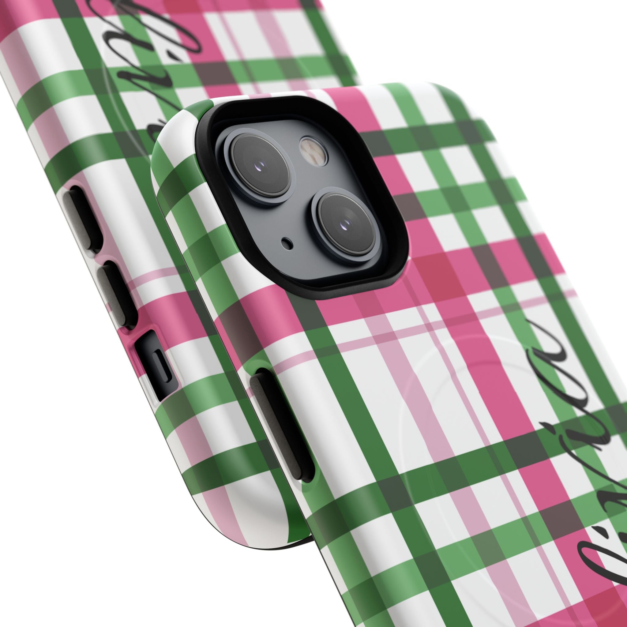 Pink & Green Pattern Magnetic Phone Case — Tough Protective Case