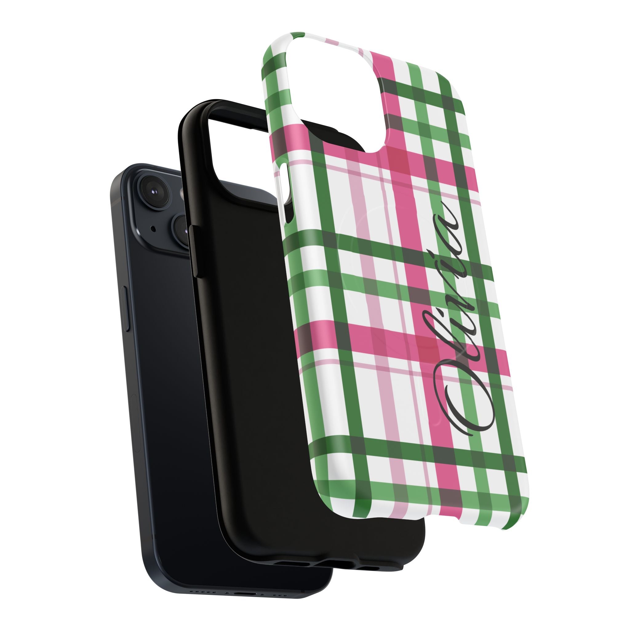 Pink & Green Pattern Magnetic Phone Case — Tough Protective Case