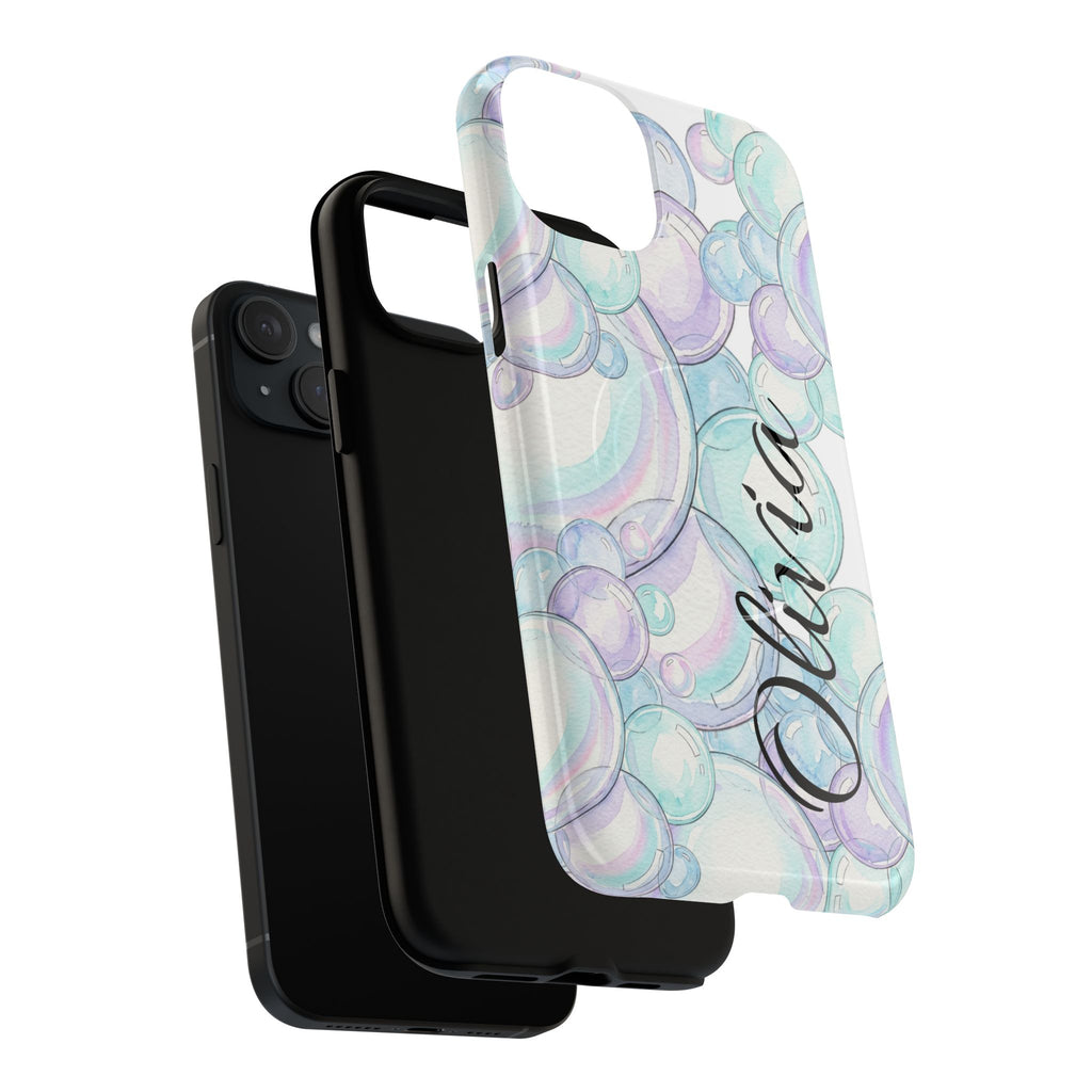 Watercolor Bubbles Magnetic Phone Case - Personalizable