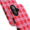 Pink Bow Red & Pink Pattern Tough Magnetic Case