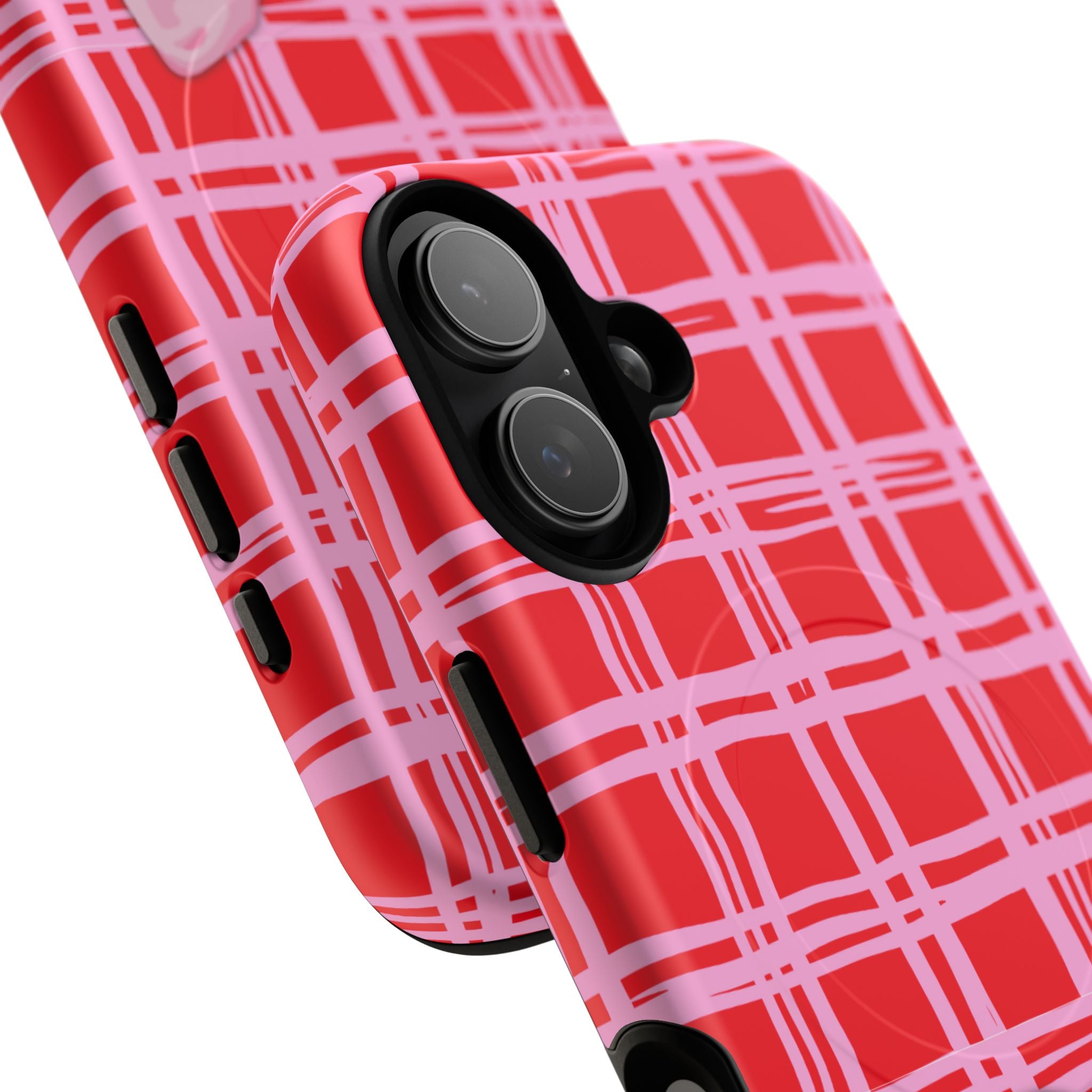 Pink Bow Red & Pink Pattern Tough Magnetic Case