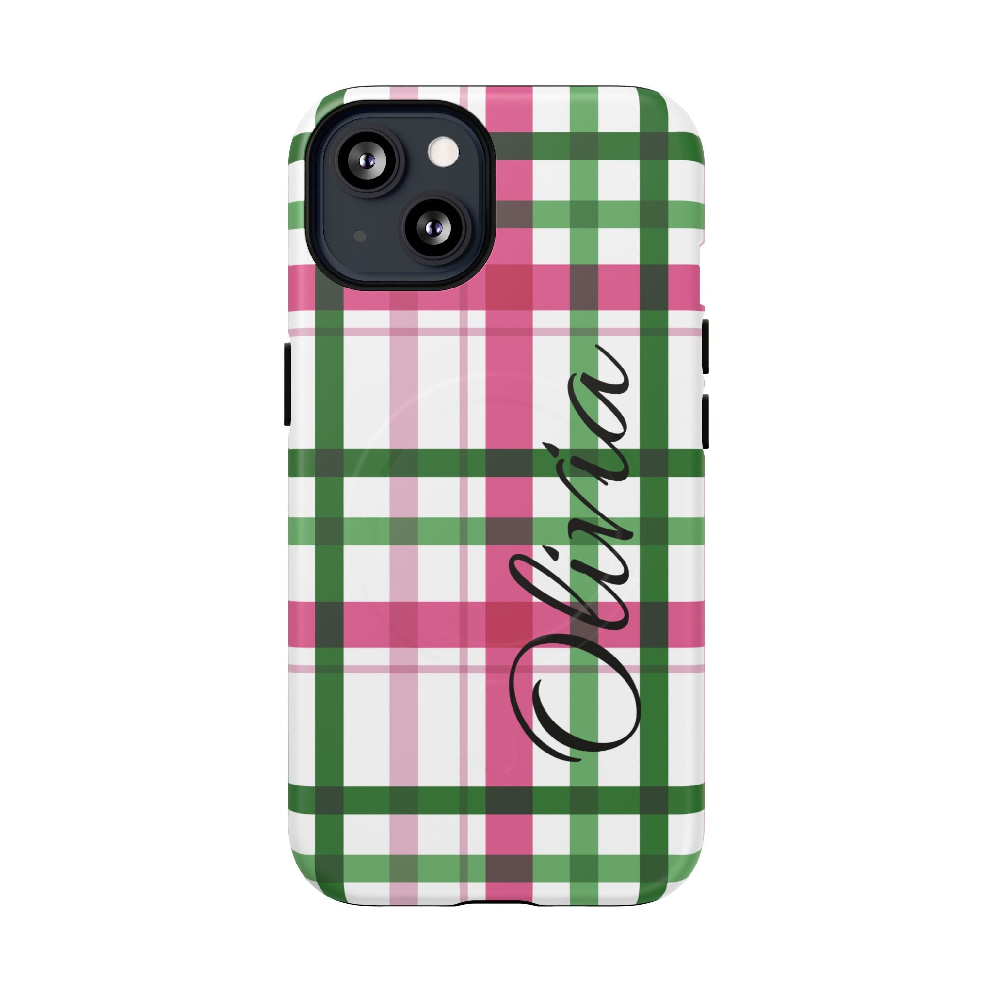 Pink & Green Pattern Magnetic Phone Case — Tough Protective Case