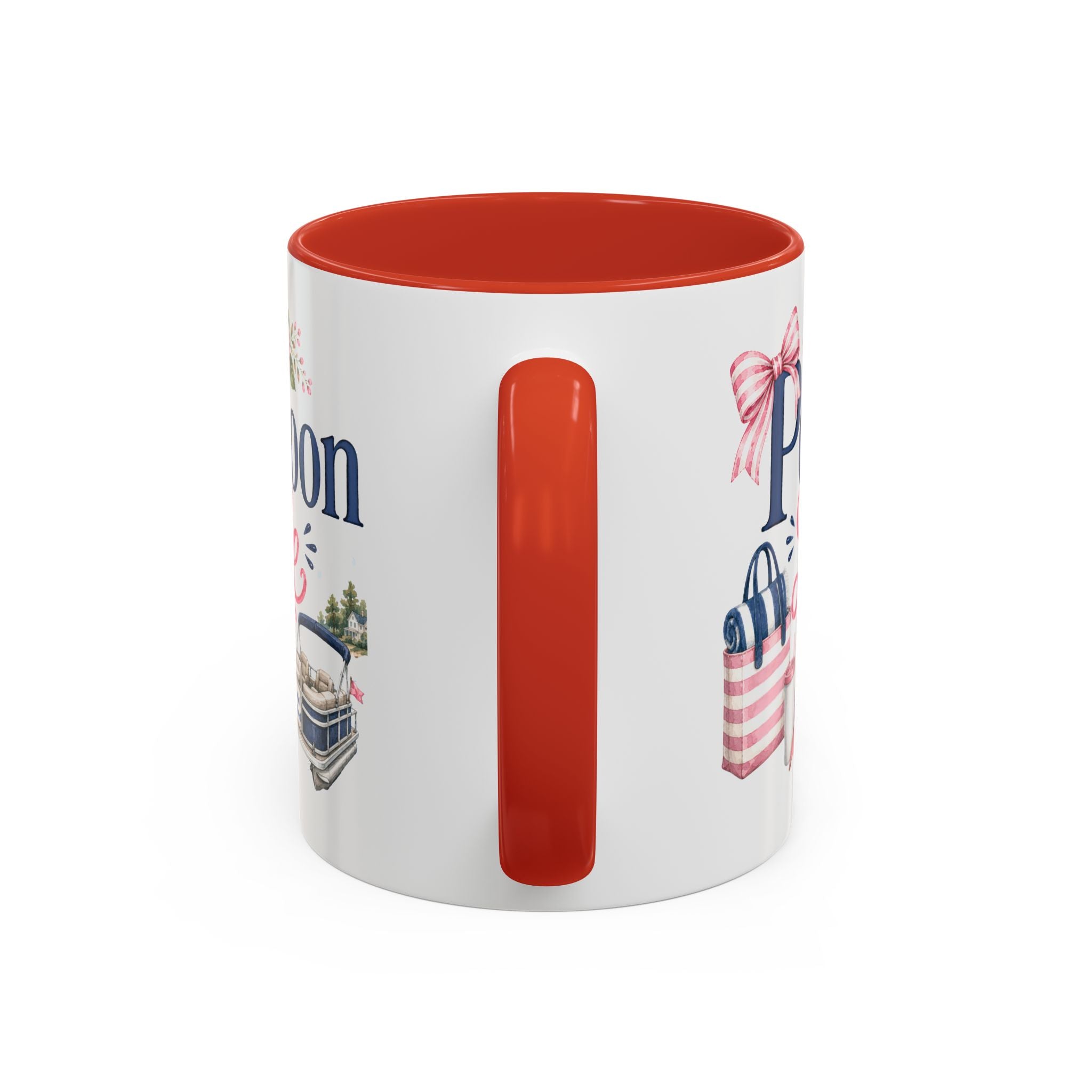 Pontoon Life Accent Coffee Mug Personalized 11oz & 15oz Coffee Cup