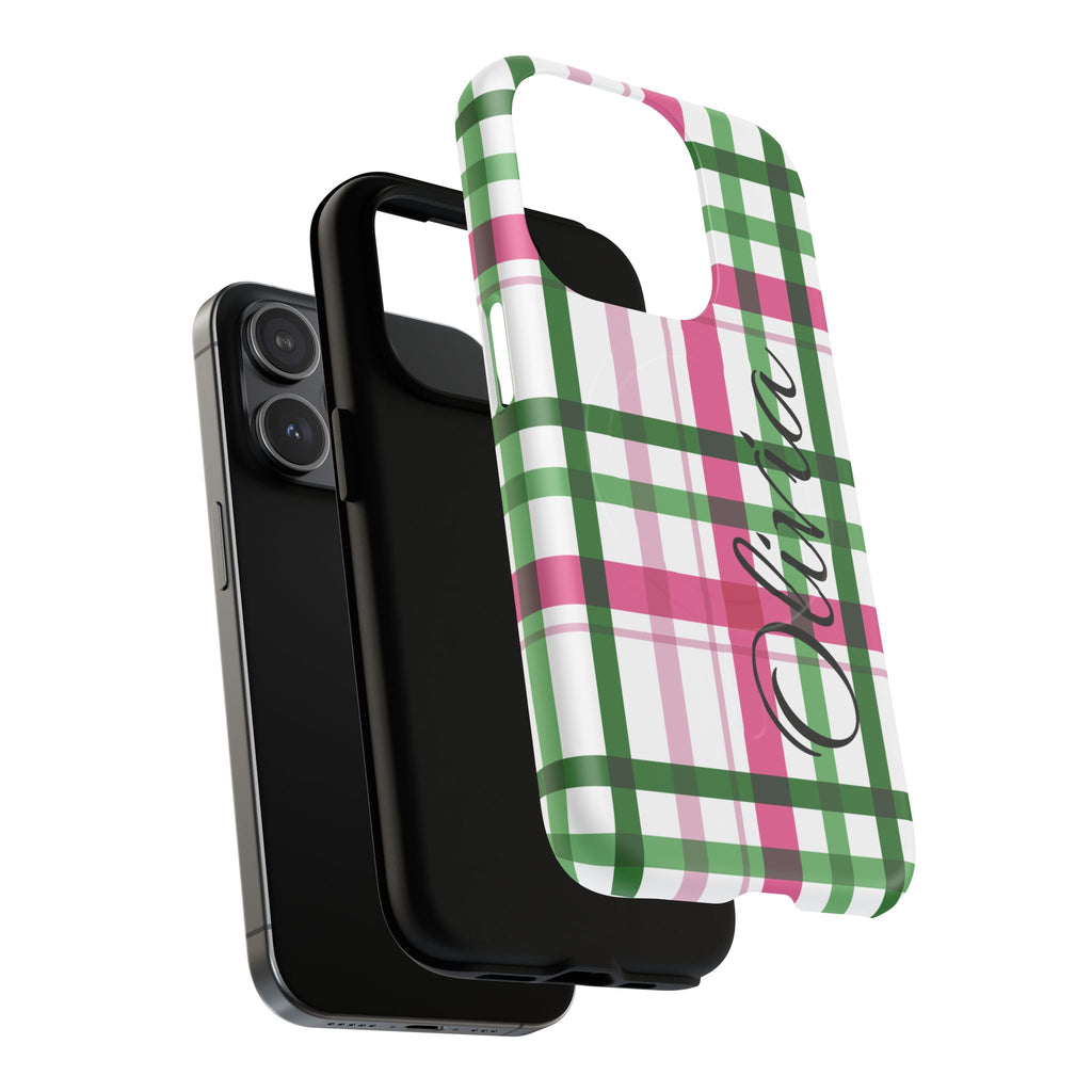 Pink & Green Pattern Magnetic Phone Case — Tough Protective Case
