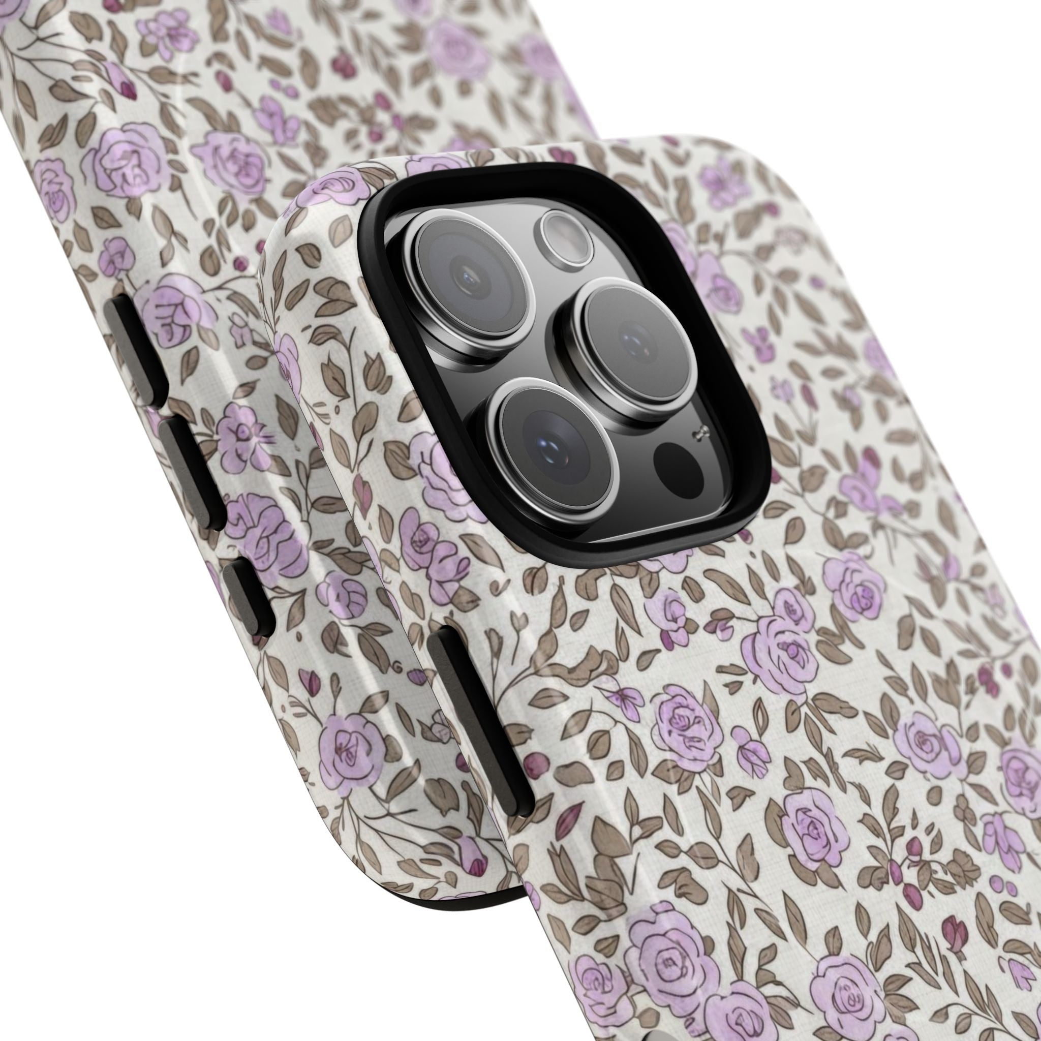 Personalized Lavender Floral Tough Magnetic Case