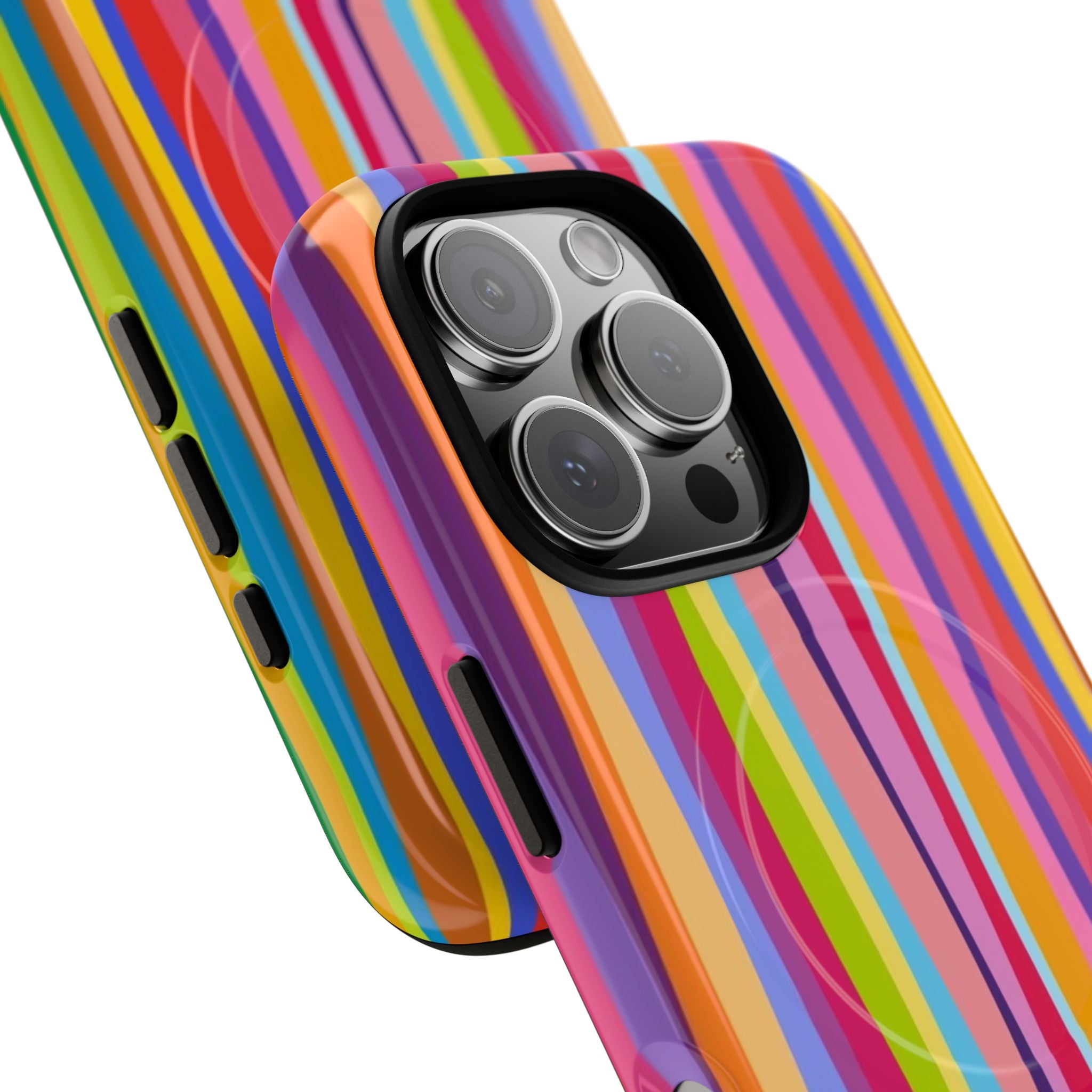 Colorful Stripes Tough Magnetic Case Protective Phone Case with Custom Stripe Design