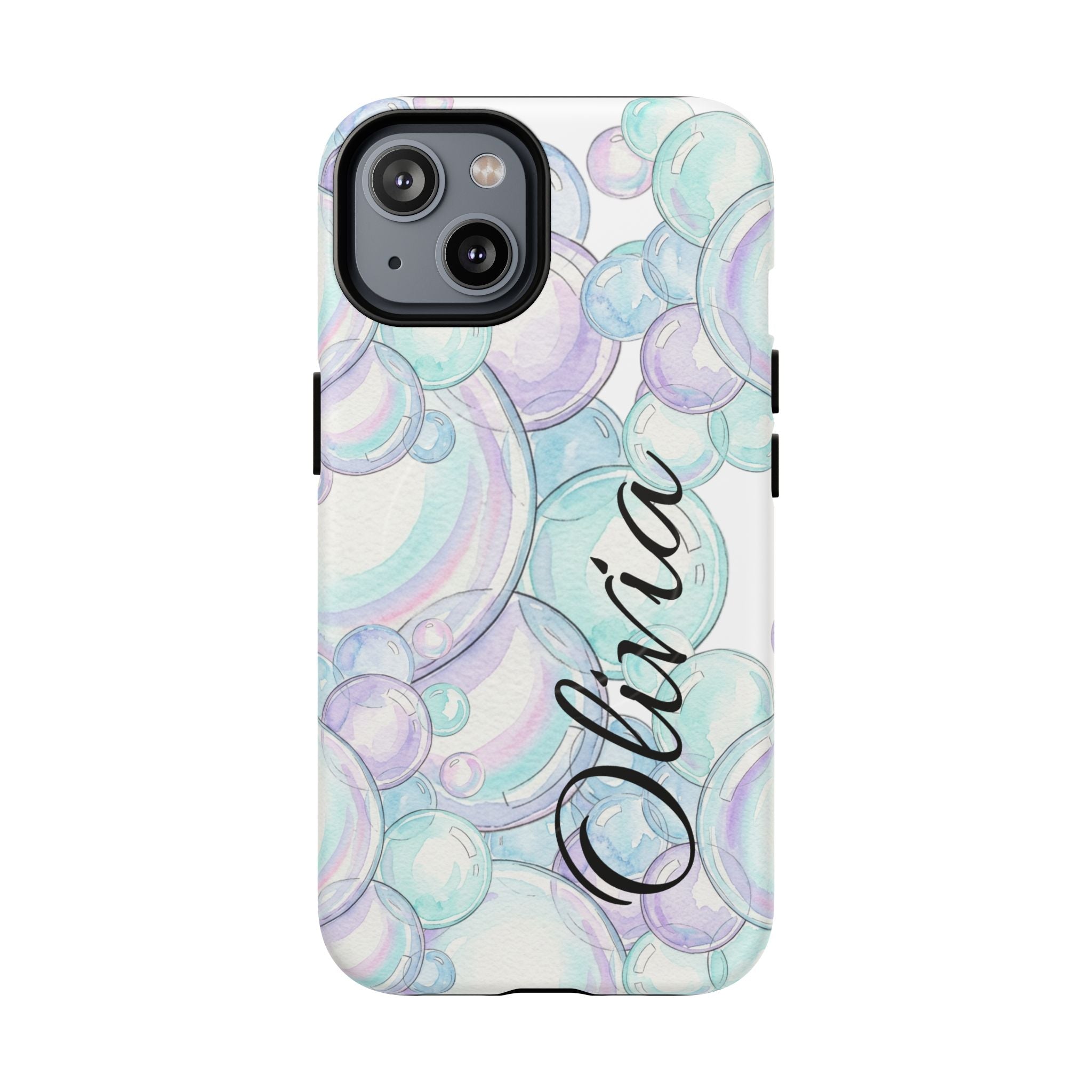 Watercolor Bubbles Magnetic Phone Case - Personalizable