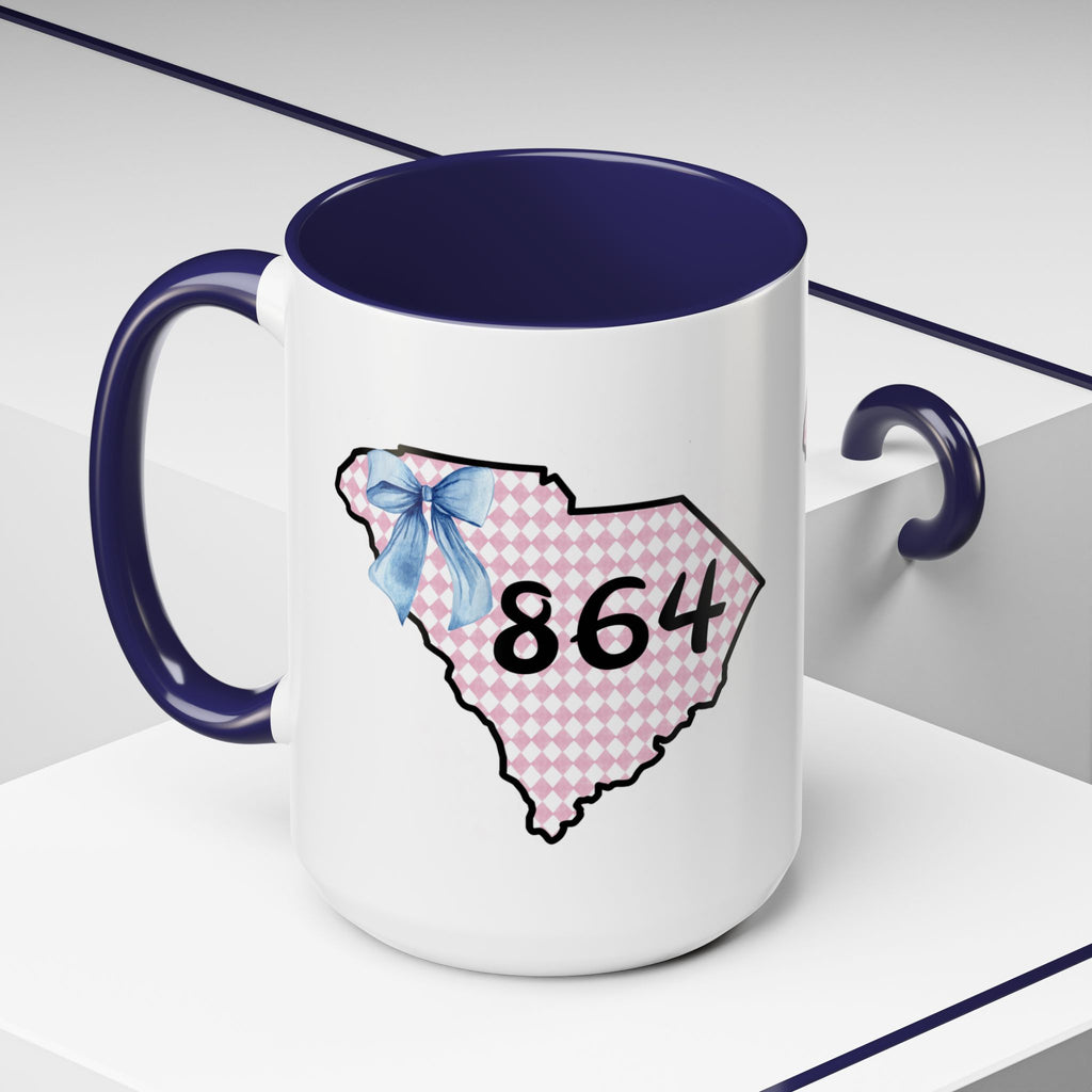 Gingham South Carolina 864 Greenville South Carolina Accent Coffee Mug 11oz 15oz