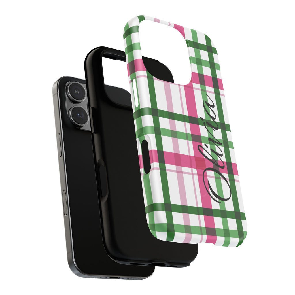 Pink & Green Pattern Magnetic Phone Case — Tough Protective Case