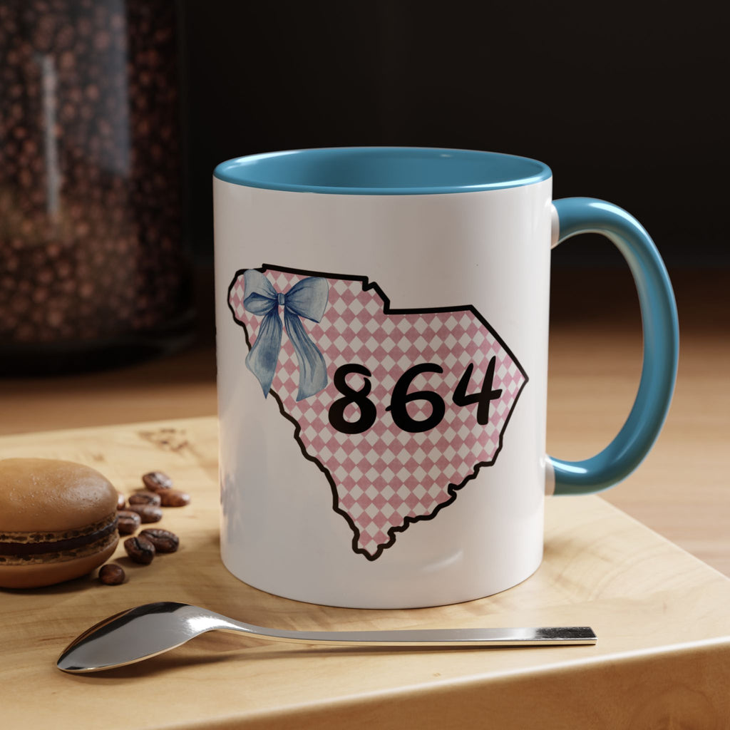 Gingham South Carolina 864 Greenville South Carolina Accent Coffee Mug 11oz 15oz