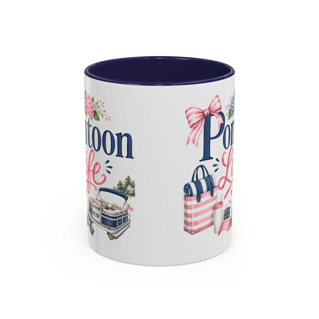 Pontoon Life Accent Coffee Mug Personalized 11oz & 15oz Coffee Cup