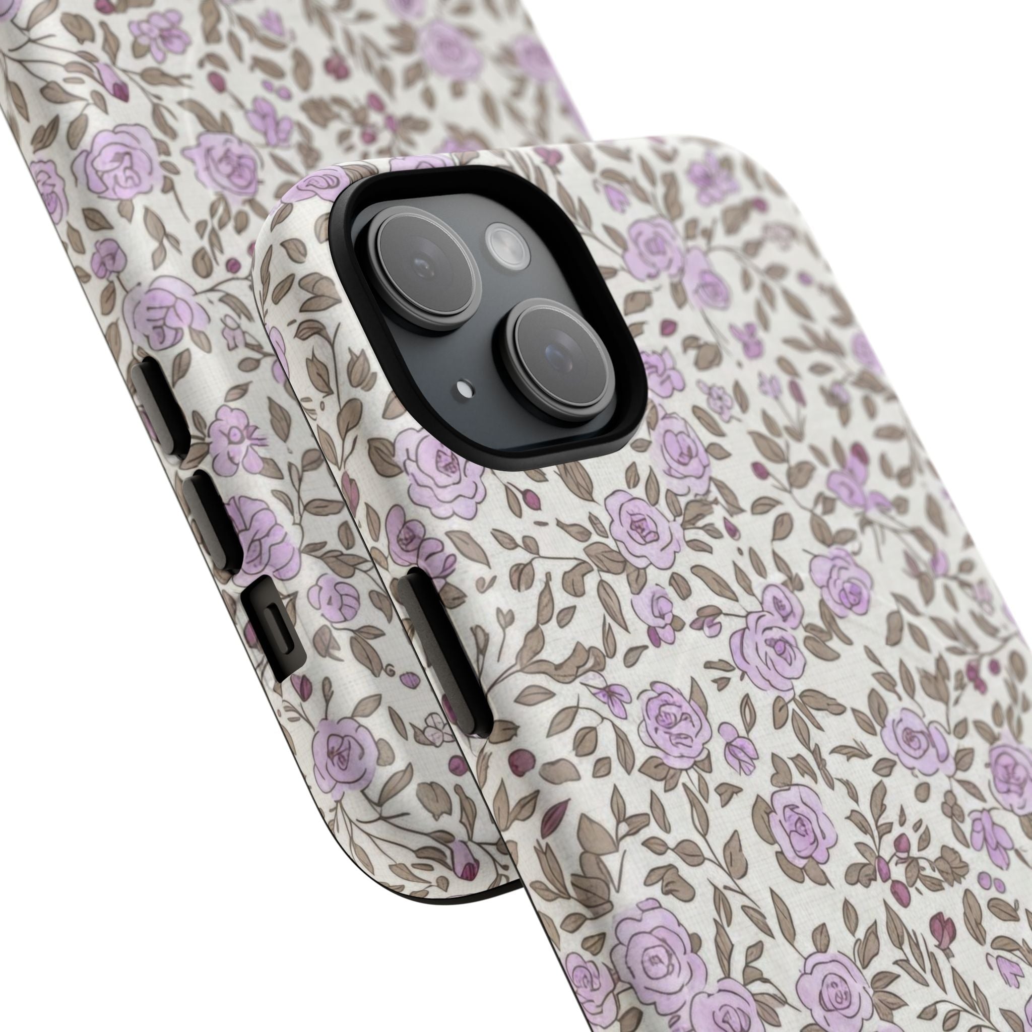 Personalized Lavender Floral Tough Magnetic Case