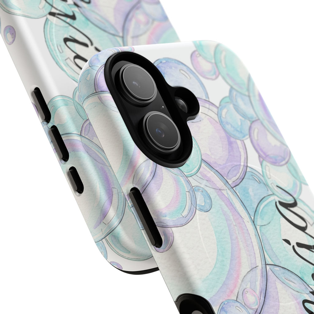 Watercolor Bubbles Magnetic Phone Case - Personalizable