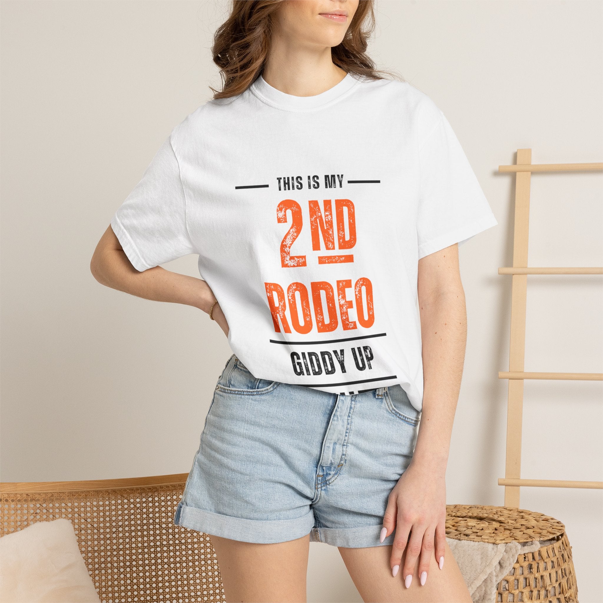 Funny Unisex T-Shirt - 'This is My 2nd Rodeo' Giddy Up Design