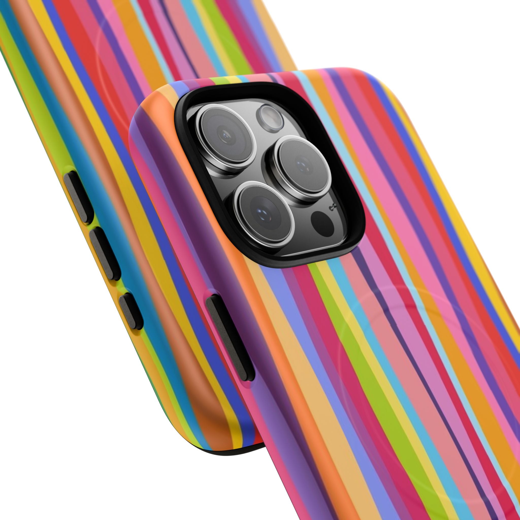 Colorful Stripes Tough Magnetic Case Protective Phone Case with Custom Stripe Design
