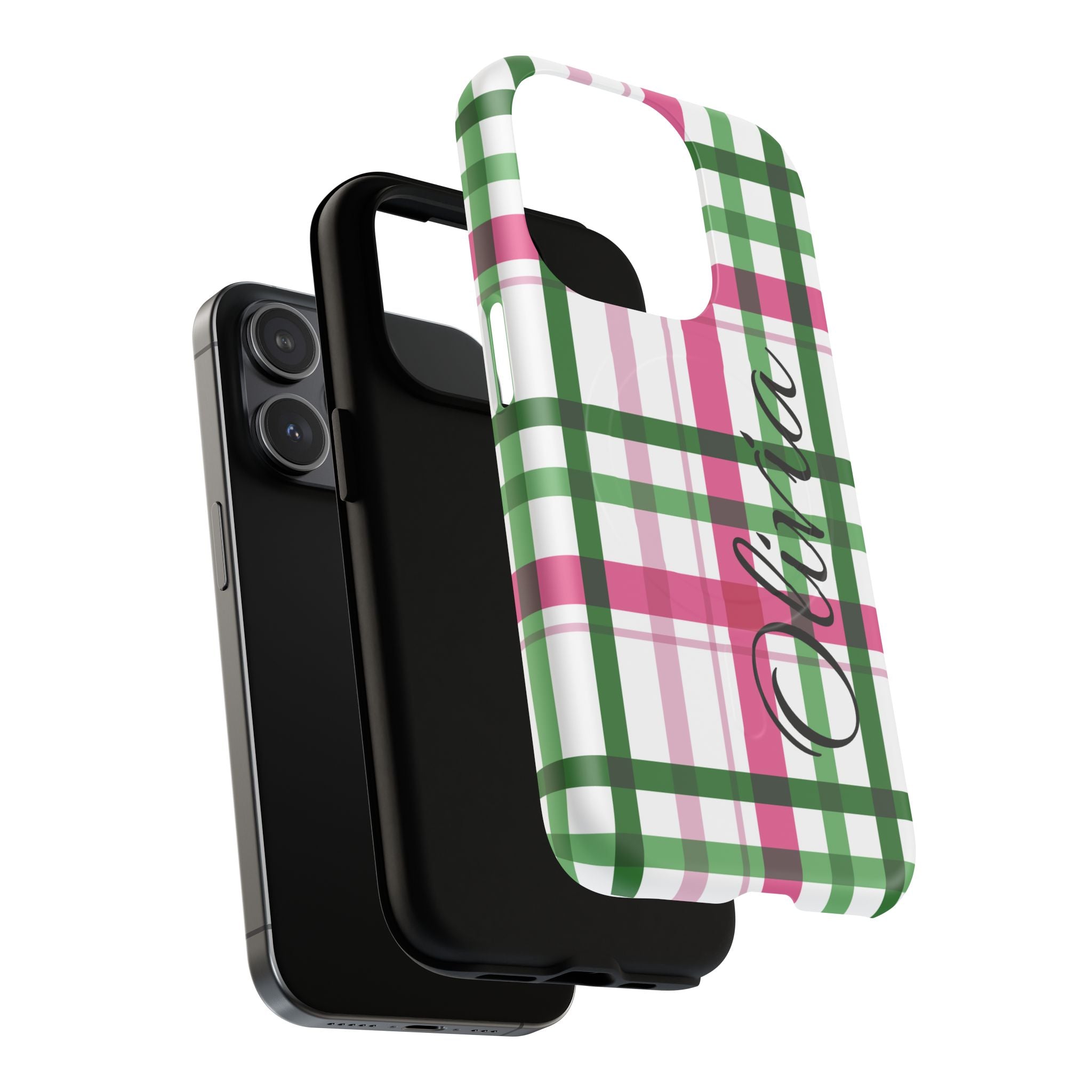 Pink & Green Pattern Magnetic Phone Case — Tough Protective Case