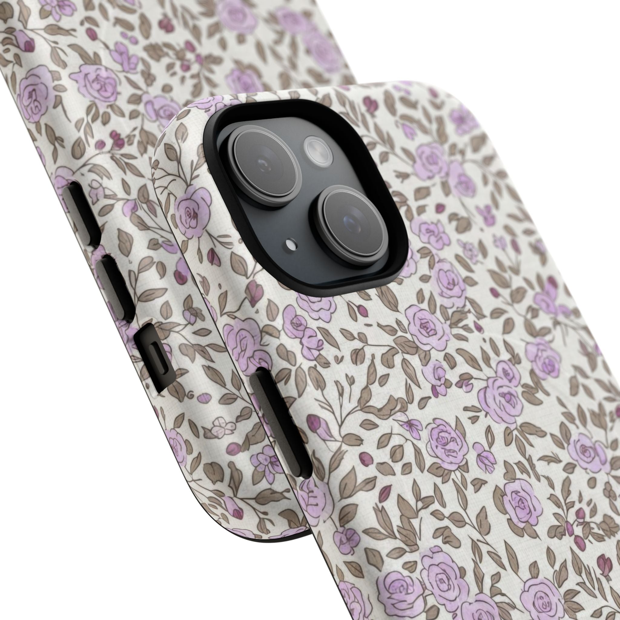 Personalized Lavender Floral iPhone Case — Tough Magnetic Protective Case