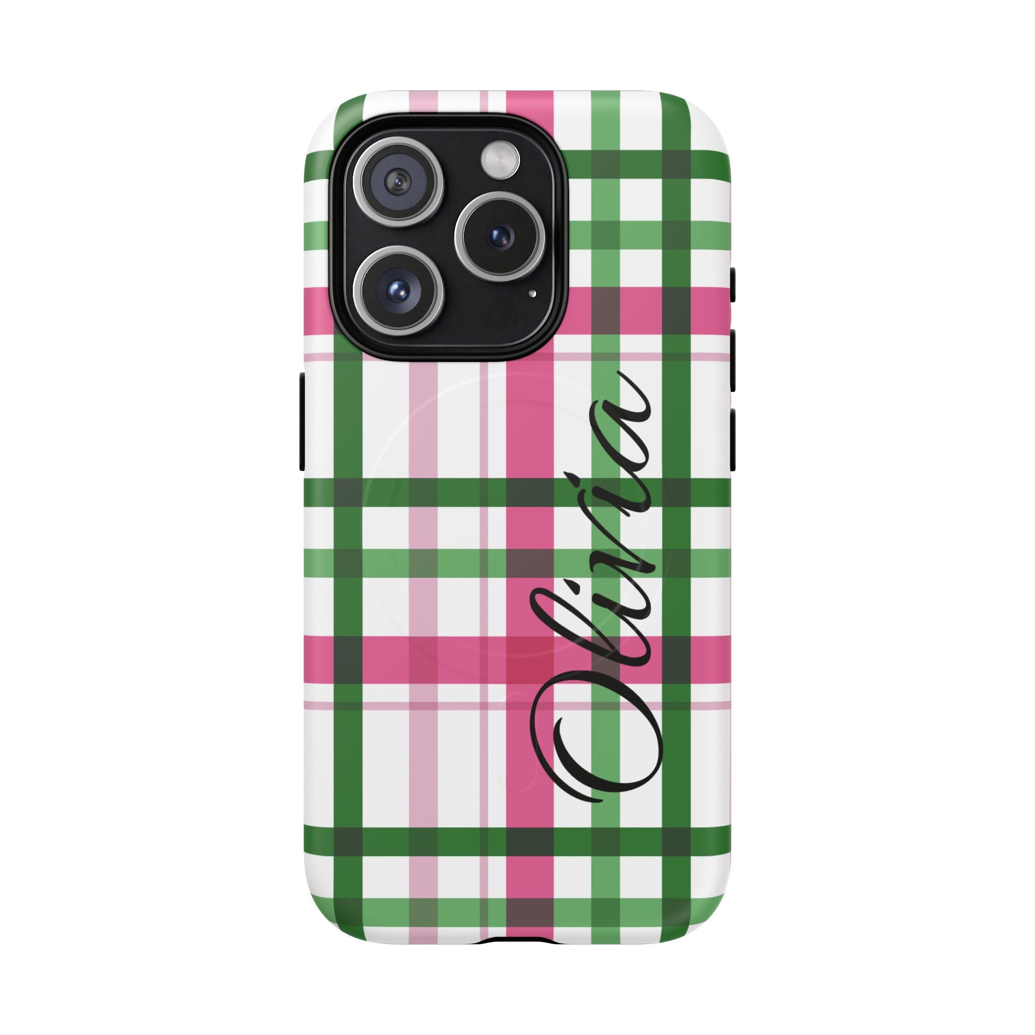 Pink & Green Pattern Magnetic Phone Case — Tough Protective Case
