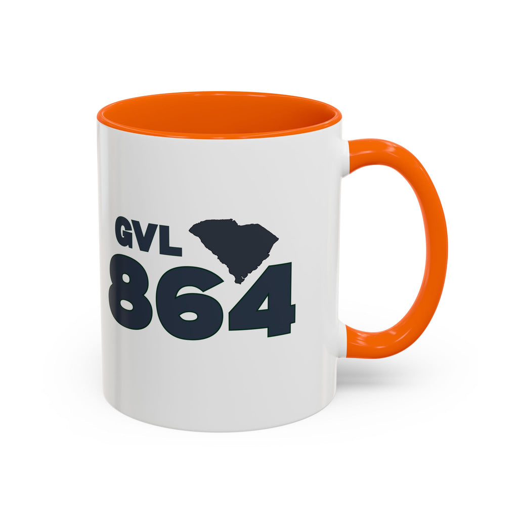 Greenville SC Accent Coffee Mug  GVL 864 Greenville South Carolina 11 and 15oz