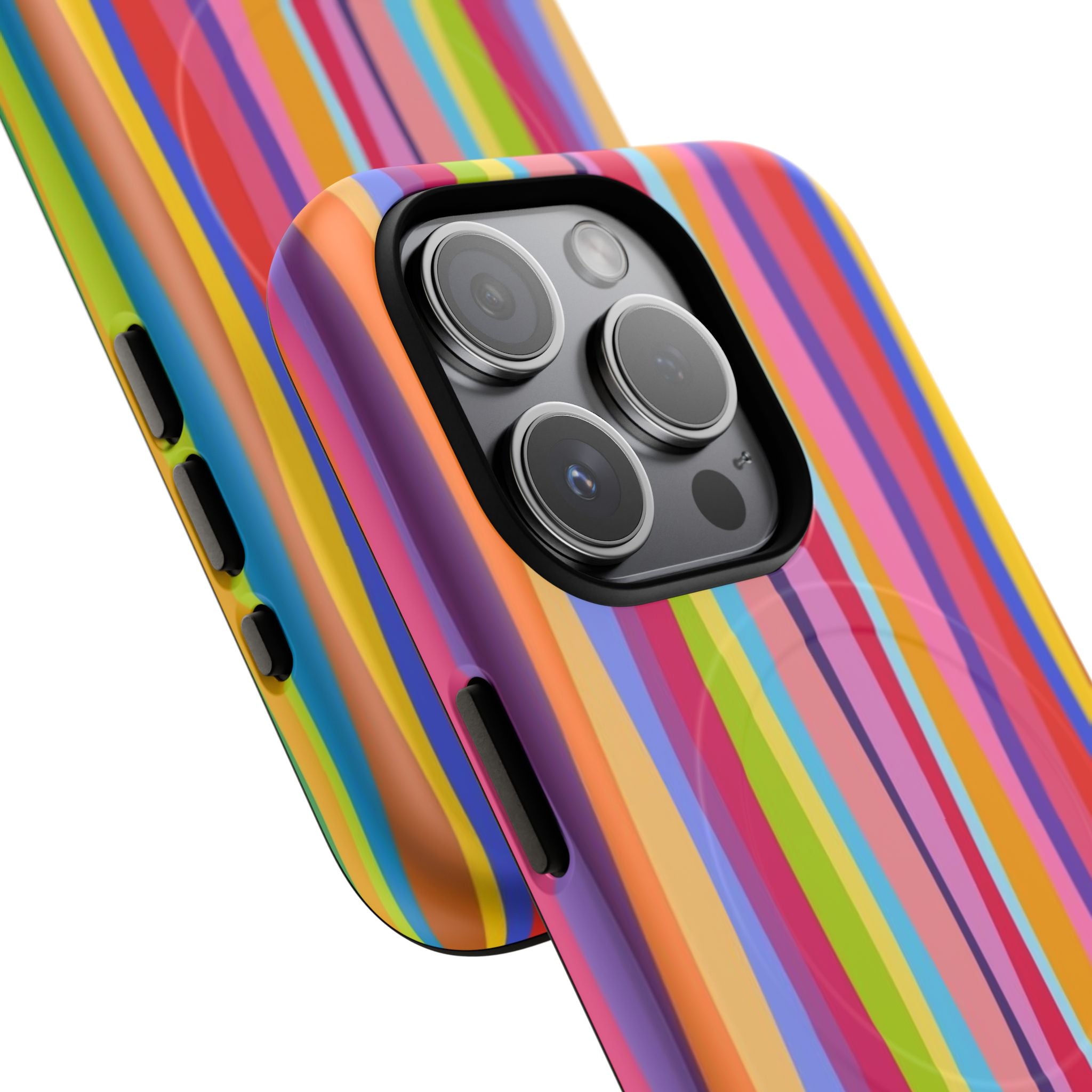 Colorful Stripes Tough Magnetic Case Protective Phone Case with Custom Stripe Design
