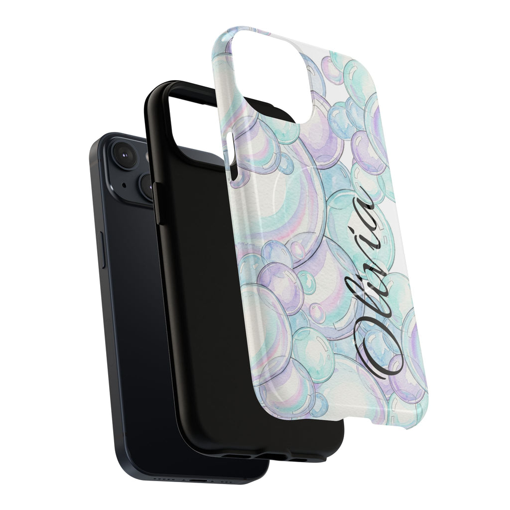 Watercolor Bubbles Magnetic Phone Case - Personalizable