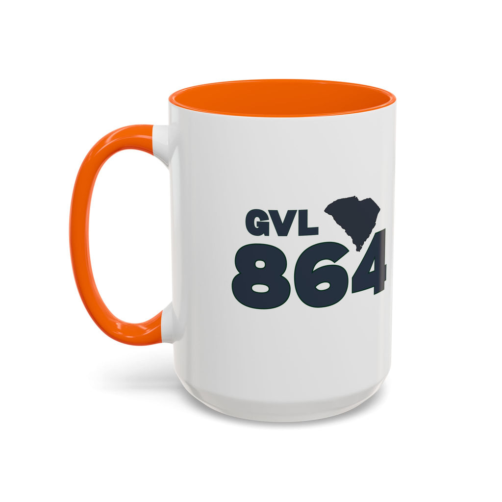 Greenville SC Accent Coffee Mug  GVL 864 Greenville South Carolina 11 and 15oz