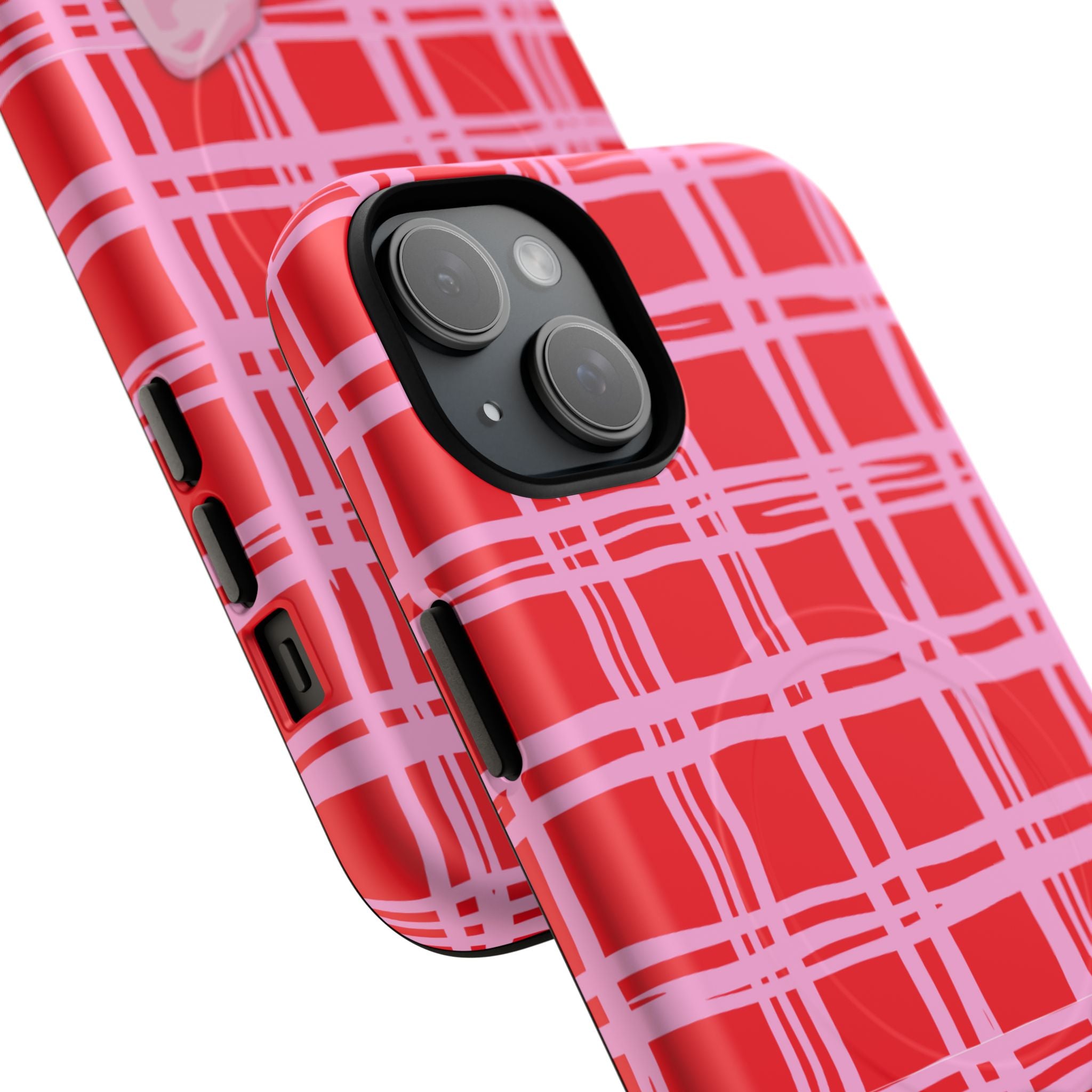 Pink Bow Red & Pink Pattern Tough Magnetic Case