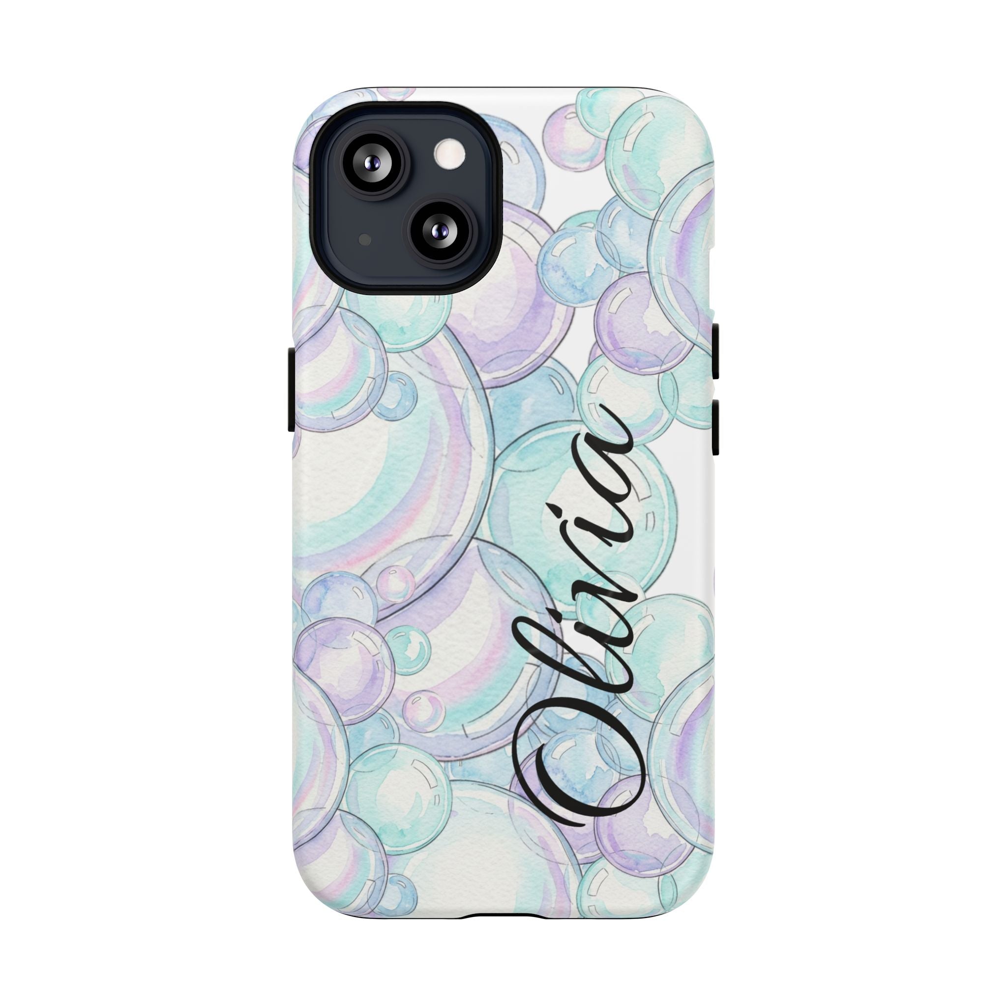 Watercolor Bubbles Magnetic Phone Case - Personalizable
