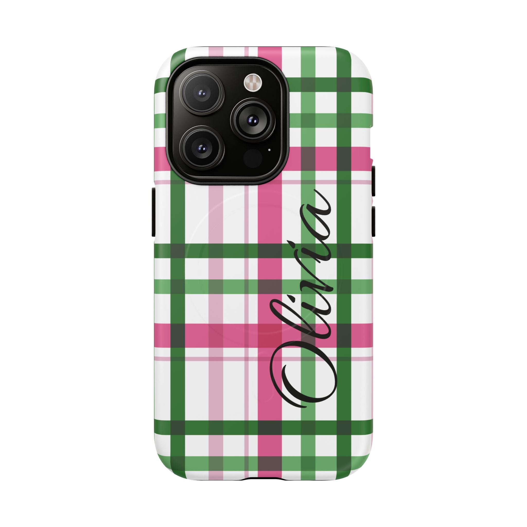 Pink & Green Pattern Magnetic Phone Case — Tough Protective Case