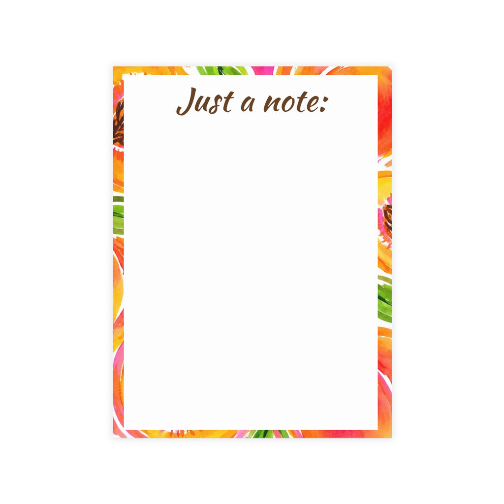 Peach Floral | Just a Note | Postcard Bundle with Envelopes