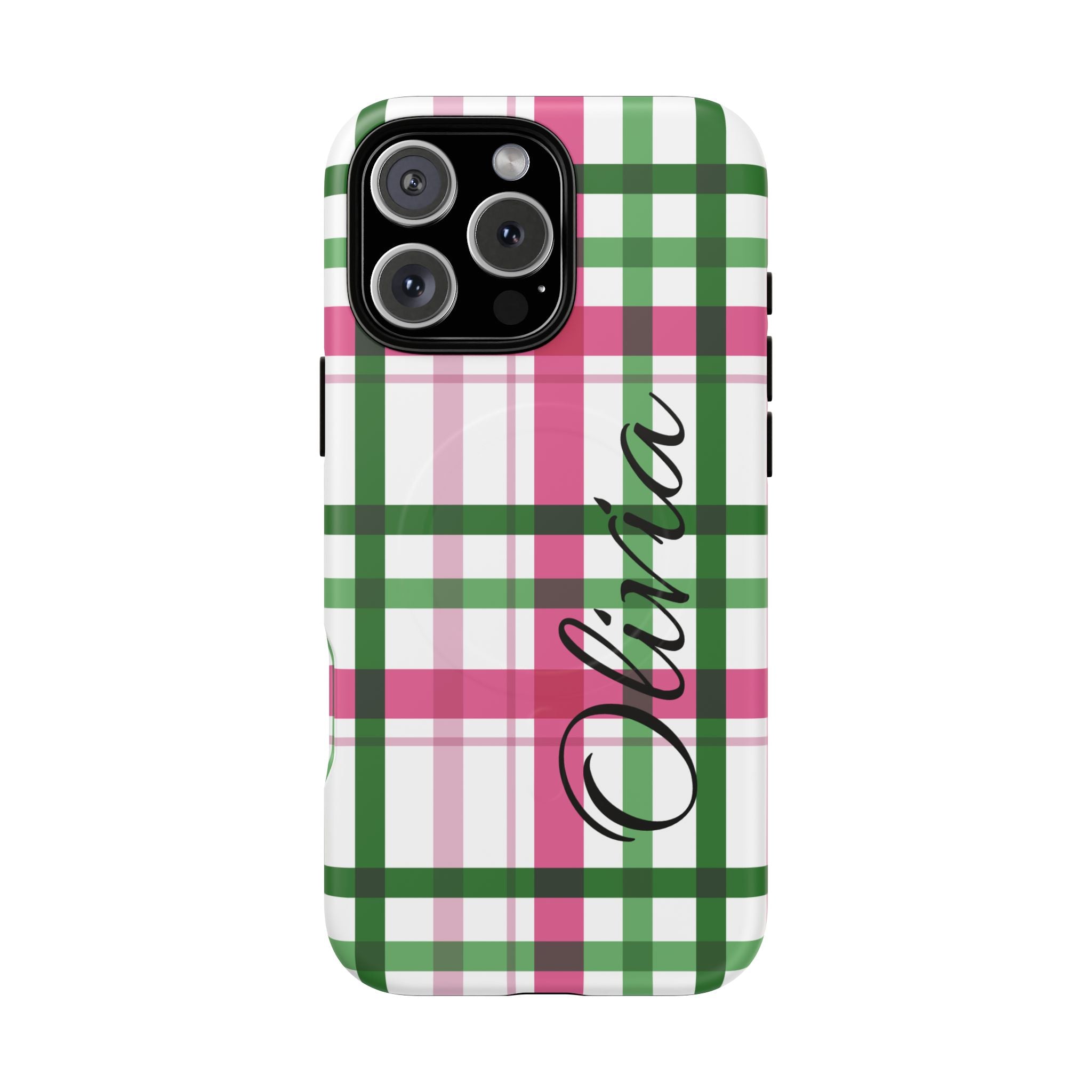 Pink & Green Pattern Magnetic Phone Case — Tough Protective Case