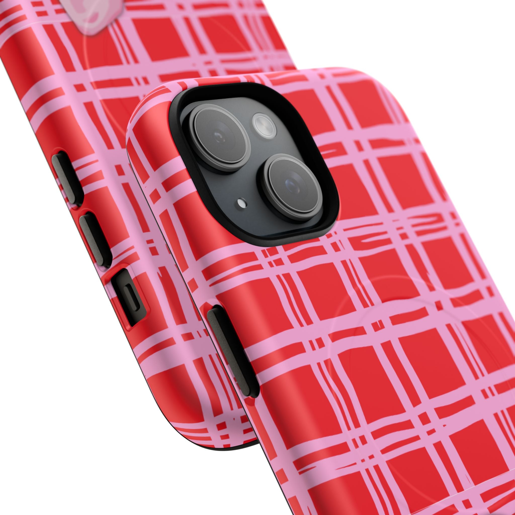 Pink Bow Red & Pink Pattern Tough Magnetic Case